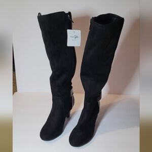 east 5th Savio Black Dress Tall Boots Womens Size 6